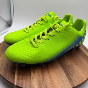 Vizari Santos FG Men's Size 10 1/2 M Soccer Cleats Neon Green Blue  0517